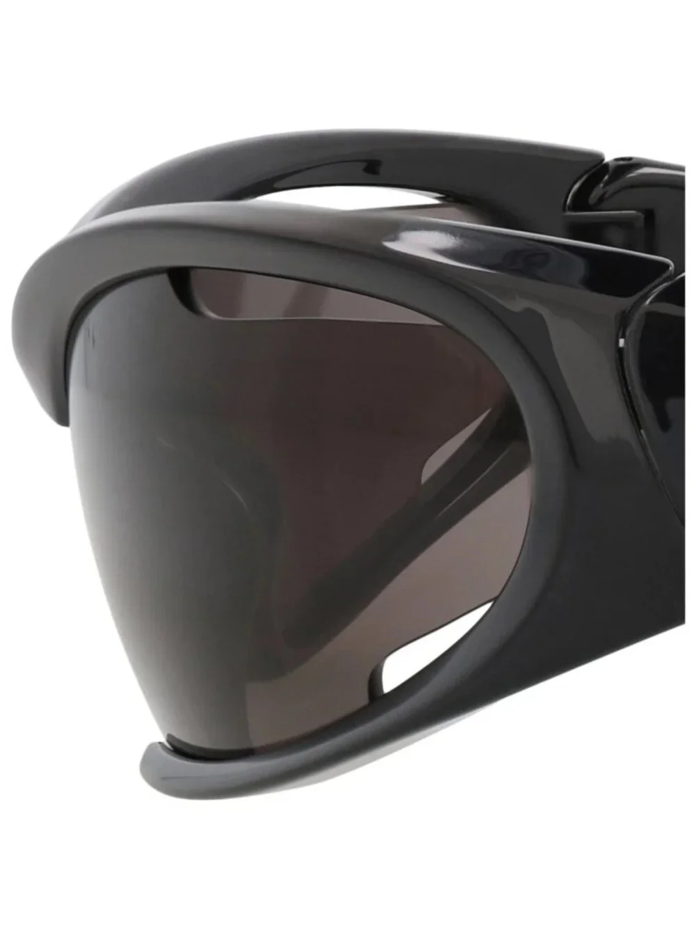 New Balenciaga Women's Sunglasses Shield Wrap Bio Injection Frame Unisex Black